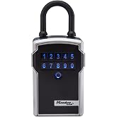 Master Lock Portable Bluetooth Keypad Lock Box, Weather Resistant, 5440EC | Share Temporary or Permanent Access Via Bluetooth or Keypad Code, For Airbnb, Vrbo, Vacation Rentals, Removable Shackle