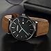 Watch VOEONS Mens Watches Brown Leather Classical Casual Clearance Wrist Watch for Men
