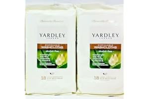 Disposable Washcloths Enriched with Aloe Vera, Chamomile & Vitamin E (**2**18 Pack)by Yardley 12 x 8” Long =Total 36