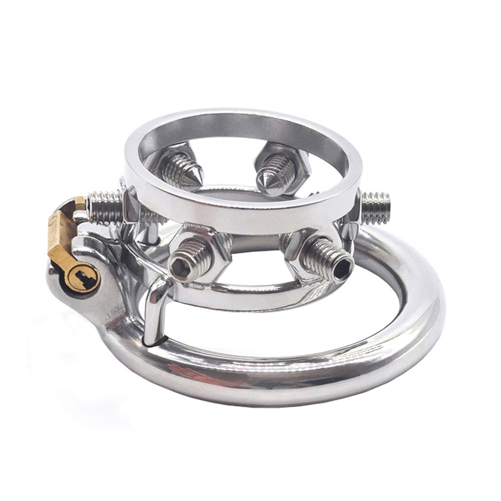 Bondage Masters Chastity Cage Male Chastity Device Surgical Grade Stainless Steel, Adjustable Pain Screw Cage
