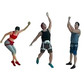 Guohetuk 3Pcs Rock Climbing Figures Climbers Men and Woman Hand Painted People Figure for Sand Railway Photography Decor, 1 64 Scale