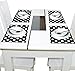 Yochoice Hipster Colorful Spot Black White Polka Dot Circle Placemat Plate Holder Set of 4, Stylish Polyester Table Place Mats Protector for Kitchen Dining Room 12