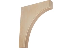 Ekena Millwork BKTW02X10X12CVMA Clarksville Wood Brackets, 1 3/4"W x 10"D x 12"H , Maple