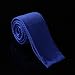 Dan Smith Man Slim Knit Ties Solid Square-Cut Finish Thin Knit Tie Blue Missions Distant-Relatives DAO3E01M Blue Polyester