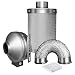 iPower 4 Inch 190 CFM Duct Inline Fan with 4" Carbon Filter 8 Feet Ducting Combo for Grow Tent Ventilation primary