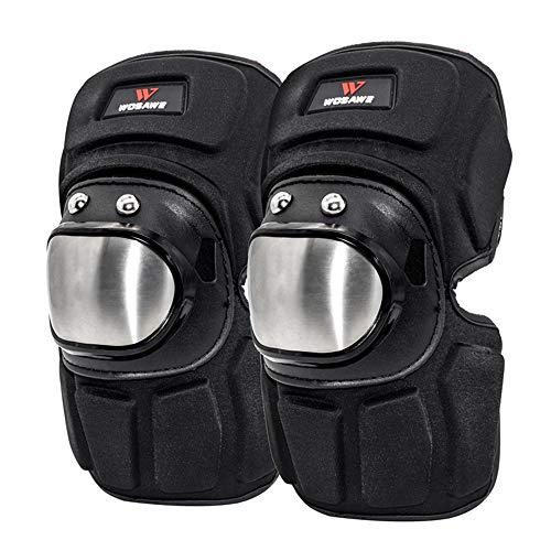1 Pair Knee Pads Stainless Steel Motorcycle Motocross Racing Protective Gear Protector Guards Sports Armor Kit - Thumbnail 7