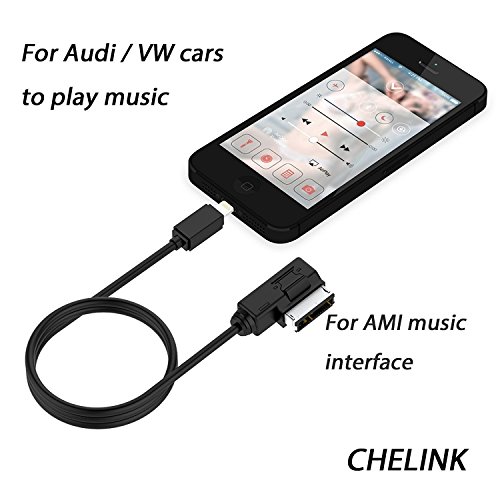 CHELINK 2017 New AUDI AMI Music Interface AUX Cable for 7 7Plus with iOS system including iOS 11