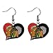 NHL Chicago Blackhawks Swirl Heart Earrings