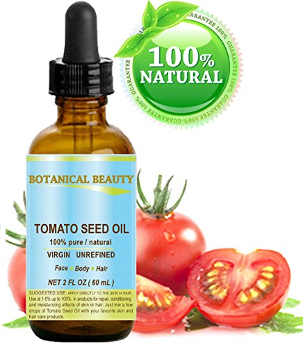 TOMATO SEED OIL. 100% Pure / Natural / Virgin / Undiluted / Cold Pressed for Skin, Hair and Lip Care. 2 oz - 60 ml.