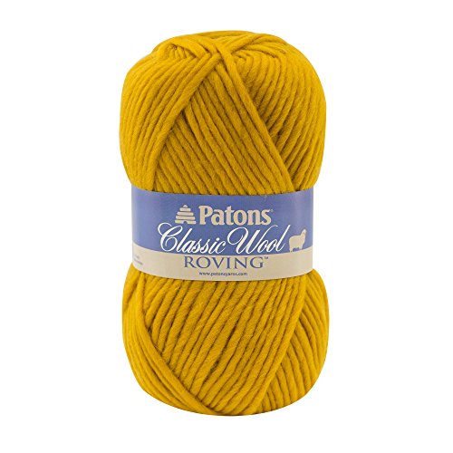 Patons classic wool roving yarn, yellow