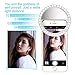 Selfie Ring Light, 2EYOU Rechargeable Selfie LED Camera Light with 3-Level Brightness 36 Led Portable for Phone Camera Photography Video， White