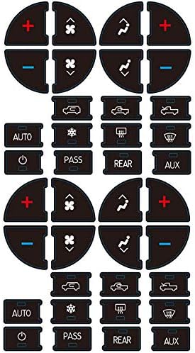 Accessories 2014 chevy silverado 1500 accessories AC Dash Button Replacement Decal Stickers (Pack of 2) for Select GM Vehicles - AC Control & Radio Button Sticker Repair Kit - Fix Ruined Faded A/C Con