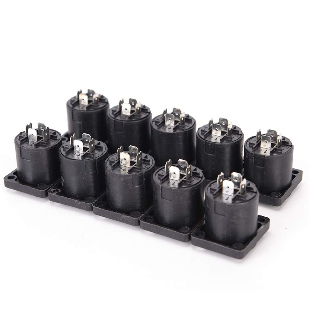 luosh 10Pieces/lot 4 Pin Speakon Female Jack Socket Connector Audio Loudspeaker Amplifier