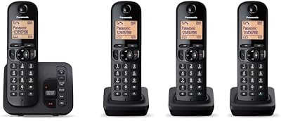 Panasonic Kx-Tgc224Eb DECT Cordless Phone with Answering Machine Black