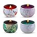 KitchenGynti Scented Candles Gift Set - Lavender, Rose, Tea Tree and Peppermint, Candle Soy Wax for Stress Relief and Aromatherapy, Candles - 4 Pack