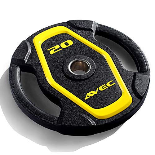 Bumper-Weight-Plates-for-Olympic-Competition-Barbell-with-Steel-Hub-1-Pair-Compatible-with-2-Inch-Bars-for-Free-Weight-Strength-Training