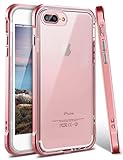 iPhone 8 Plus Case, iPhone 7 Plus Case, Ansiwee Shockproof Armor iPhone 7 Plus Protective Defender Impact Resistant Slim Fit Rubber Bumper Case Cover for Apple iPhone 7/8 Plus 5.5 inch (Rose Gold)