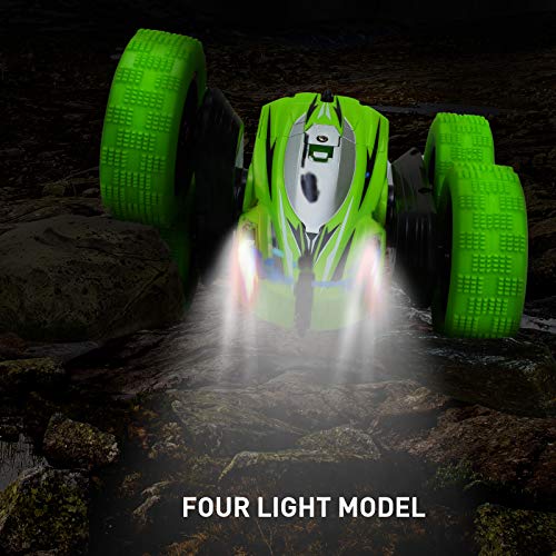 Remote Control Car RC Cars - Drift High Speed Off Road Stunt Truck, 4WD Race Toy with Two Rechargeable Batteries, Cool Birthday Gifts for Boys Age 3 5 6 7 8 9 10 11 Year Old Kids Toys (Green)