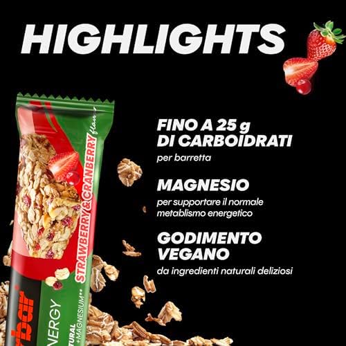 Natural Energy Cereal Bar + Magnesium (18x40g) Fragola e Mirtillo Rosso - Barre - Barrette energetiche