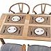 PABUSIOR Brown Placemats Set of 8, Placemats for Dining Table Heat Resistant, Place Mats for Kitchen Table Washable, Crossweave Woven Vinyl Wipeable Placemat, Table Mats Sets Beige（12 X 18 Inch）