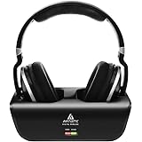 Artiste ADH300 Wireless TV Headphones,2.4GHz UHF/RF Digital Over-Ear Stereo Headphone for TV,100ft Distance Transmitter Rechargeable Charging Dock (UK Standard ）