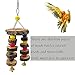 PINVNBY Parrot Chewing Toy Bird Perch Natural Wooden Block Hanging Swing Bell Climbing Toy Colorful Beads Bird Cage Accessories for Macaw African Grey Amazon Cockatoo Budgies Parakeet Lovebirdthumb 3