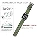 For Apple Watch Band,ViCRiOR 42mm Woven Nylon NATO iWatch Band Replacement Strap with Adapters for Apple Watch 42mm Series 3, Series 2 and Series 1,Navy Green