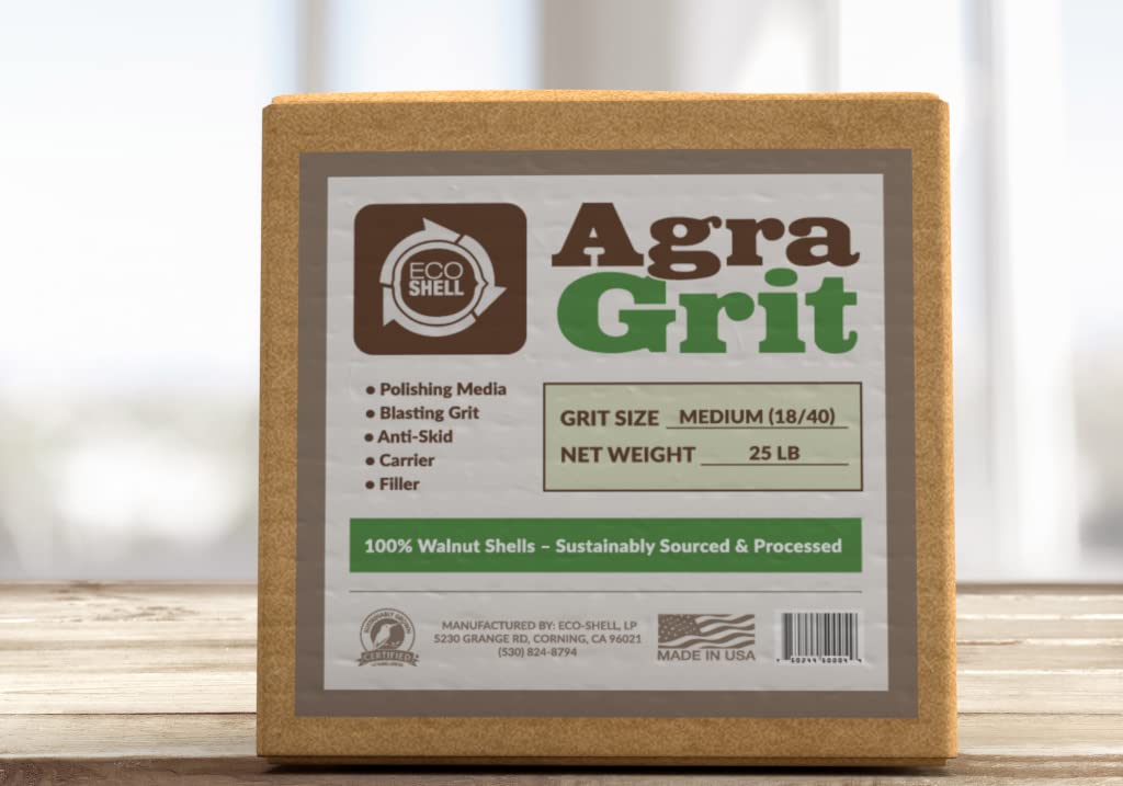 Agra Grit Walnut Shell Media 18-40 Grit