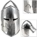 Functional 18G Steel Knights Visored Bascinet 14th Century Armor Helmet Templar