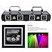 Sound Activated Stage Lights,4 Lens 30W Stage Light 100 Multi-Patterns 7CH DMX512 Controlled Disco DJ Party Effect Lights RGPY US Plug 110V (Black)