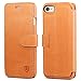 SHIELDON Genuine Leather iPhone 6s Case Ultra Slim Fit Wallet Case Flip Book Design with Stand & Card Compartments [Magnetic Closure] for iPhone6/6S, Brown