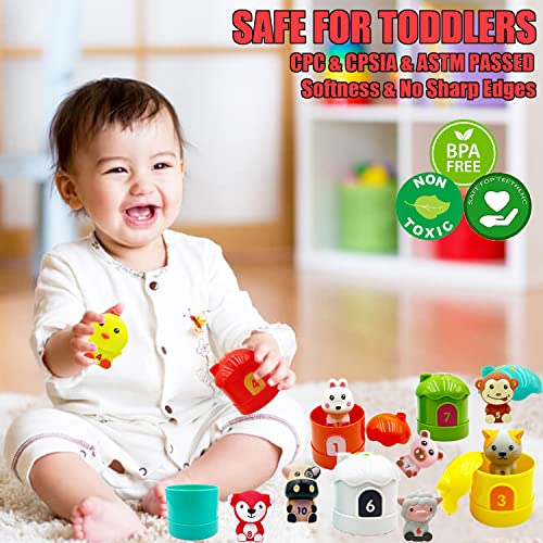 BUFFLIFE Farm Animals Learning Toys for Toddlers 1,2,3 Year Old 20 Pcs