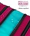 PRO Packing Cubes Travel Toiletry Bag - Packs Flat To Save Space - Waterproof Hanging Toiletries Kit For Men and Women - Pink-Aqua