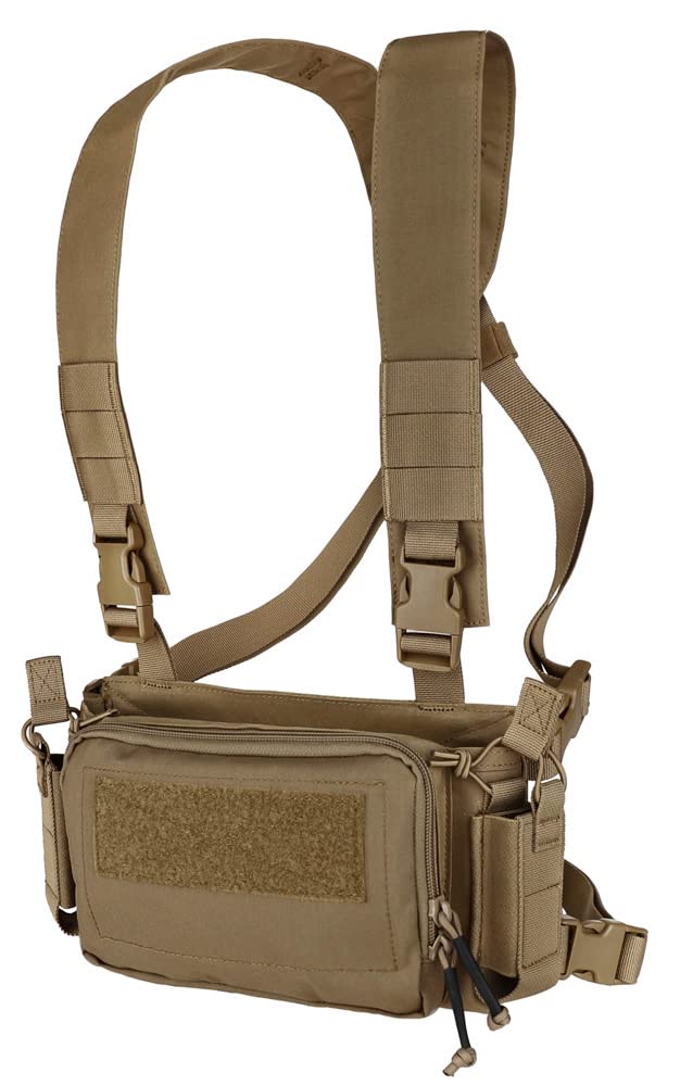 KRYDEX GEAR Chest Rig Vest with 5.56/7.62 Mag Pouch 9mm Pistol Magazine Pouch and X-Harness