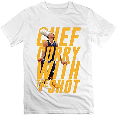 Humorous uncle Chef Curry With The Shot Men's T Shirts Medium White