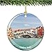 Venice Christmas Ornament, Italy Porcelain 2.75