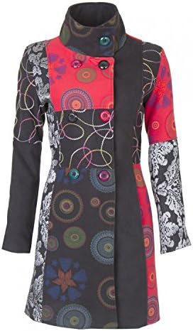 Sambosa Designer Patchwork Women Wool Winter Coat Trench Coat in 12 Different Designs