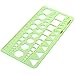 Master Template Plastic Geometric Ruler with 4 designs, 8.6 X 4.2 Inch, Green