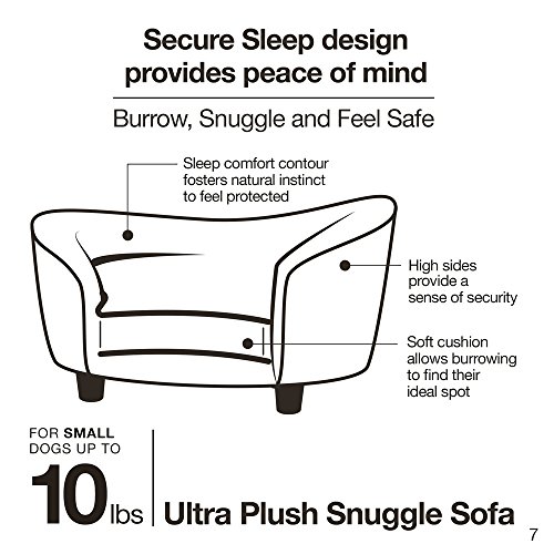 Enchanted Home Pet Snuggle Pet Sofa Bed, 26.5 by 16 by 16-Inch, Gray