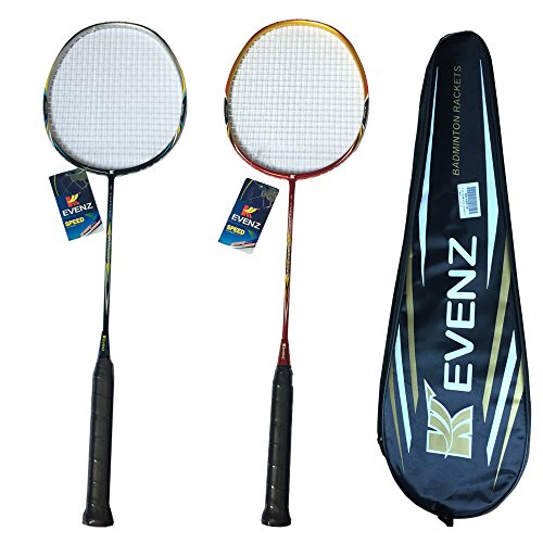 KEVENZ 2Pack Badminton Rackets, Professional Carbon Fiber Badminton Racquets, Fabric Carrying
