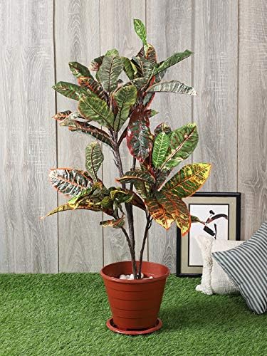 Pollination Artificial Plants For Home, Office, Indoor Decoration (Green, 1 Piece)