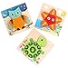 Sumnacon Jigsaw Puzzles Toys For Toddlers, 3D Wooden Fancy Education Learning Intelligence Toys Grown Up Puzzles For Kids Children, 3 Pack Animals of Tortoise,Owl,Starfish