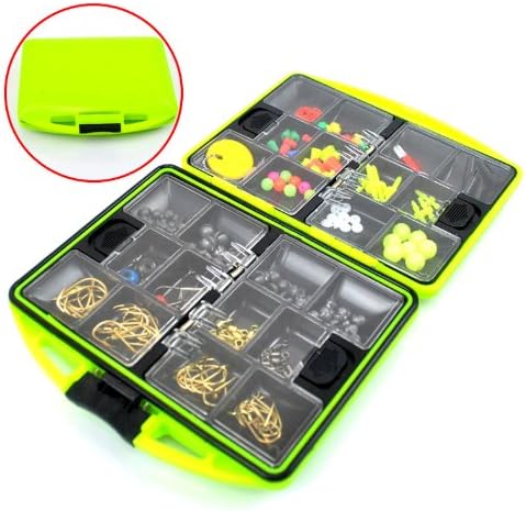 Small!!! 1 Set Carp Catfish Freshwater Fishing Tackle Box Utility Box Hooks Swivels