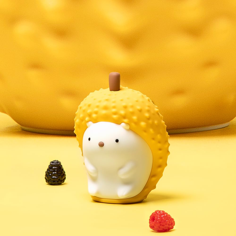 YZYOE LED Rechargeable Cute Hedgehog Durian Light, New Warm Light and Rainbow Gradient Silicone Bedside Lamp, Adjustable Lighting Gift Lamp for Patting.