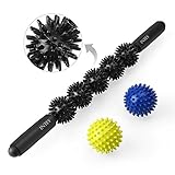 INTEY Muscle Roller Stick for Athletes, 21 Inches Massage Roller stick for Physical Therapy, Trigger Points, Myofascial Pain Syndrome, Back Pain, or Faster Recovery