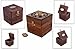 IndiaBigShop Beautiful Indian Handmade Wooden Money Bank in Square Shape Carving Work with 4 Inch Money Slot