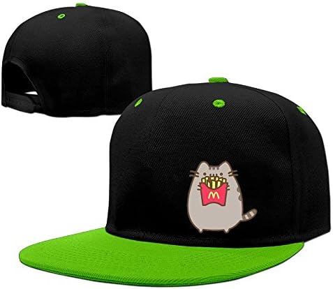 Sixskoo Men&amp;women Hat Pusheen The Cat Travelling Hat Adjustable KellyGreen