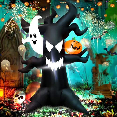 Haunted Tree Inflatable Ghost LED Pumpkin