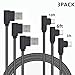 CTREEY USB Type C Cable, 90 Degree 3 Pack 3ft 6ft 10ft Nylon Braided Long Cord USB Type A to C Charger for LG G6 V20 G5,Google Pixel, Nexus 6P, Samsung Galaxy S8+ (Black)