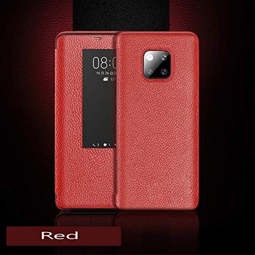BELLA BEAR Case for Huawei Mate 20 Pro,Smart View Flip Cover for Huawei Mate 20 Pro(Red)